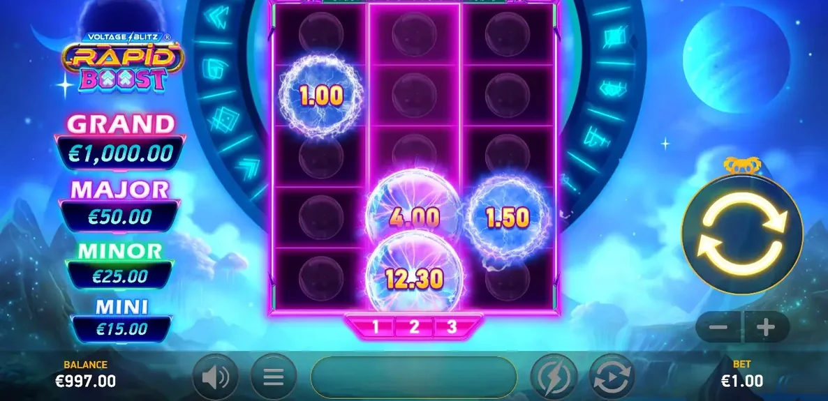 スピンしてボーナス獲得する
